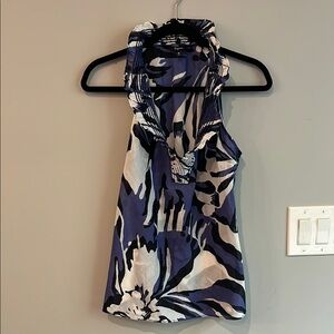 Express Purple and Black Patterned Top